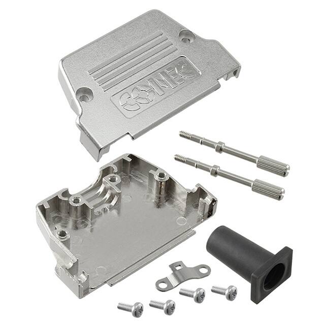 165X17349X Conec  Capots de connecteurs D-Sub en forme de D